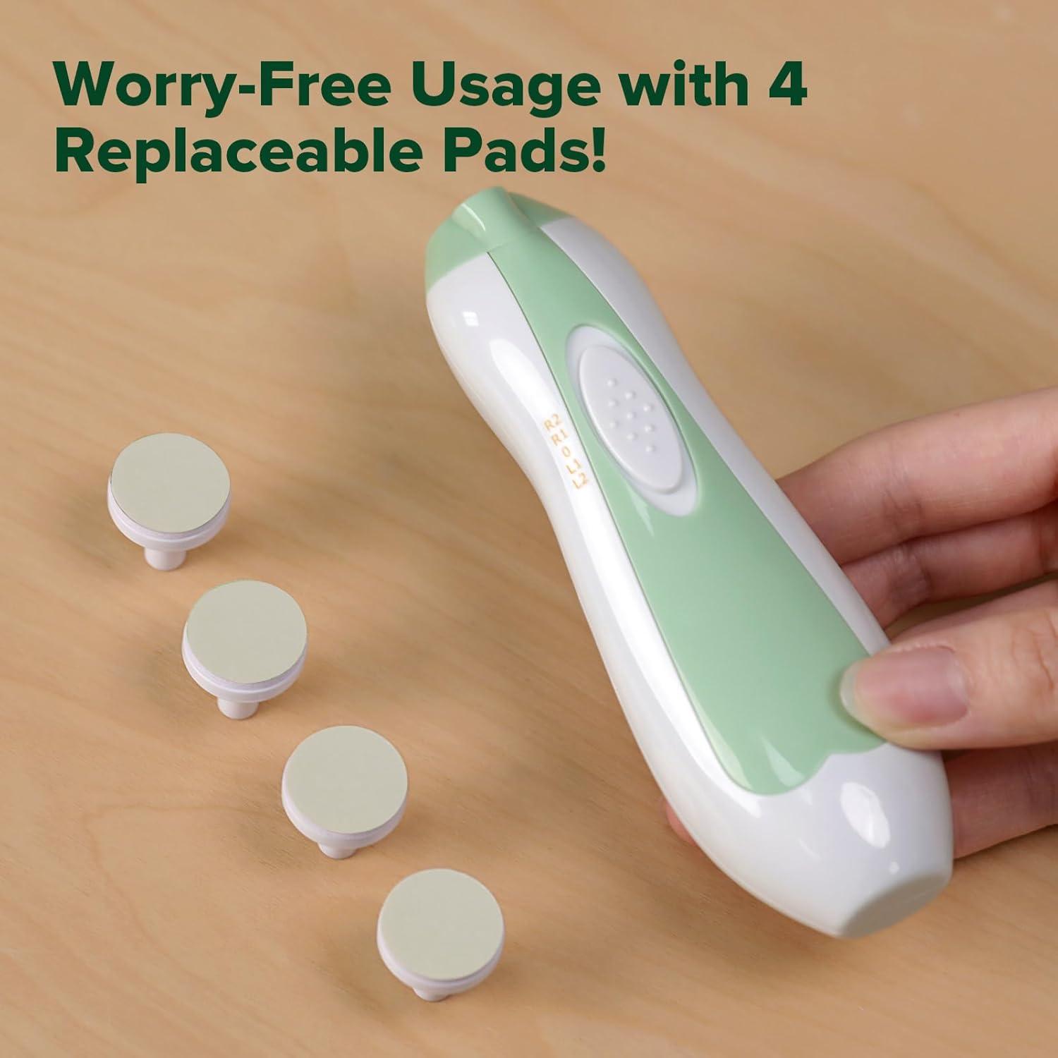 image:imagehaakaa Electric Nail Trimmer Replacement Pads Baby Nail Trimmer Heads for Standard Baby Nail File Suitable for 12Months OrangeOatmeal