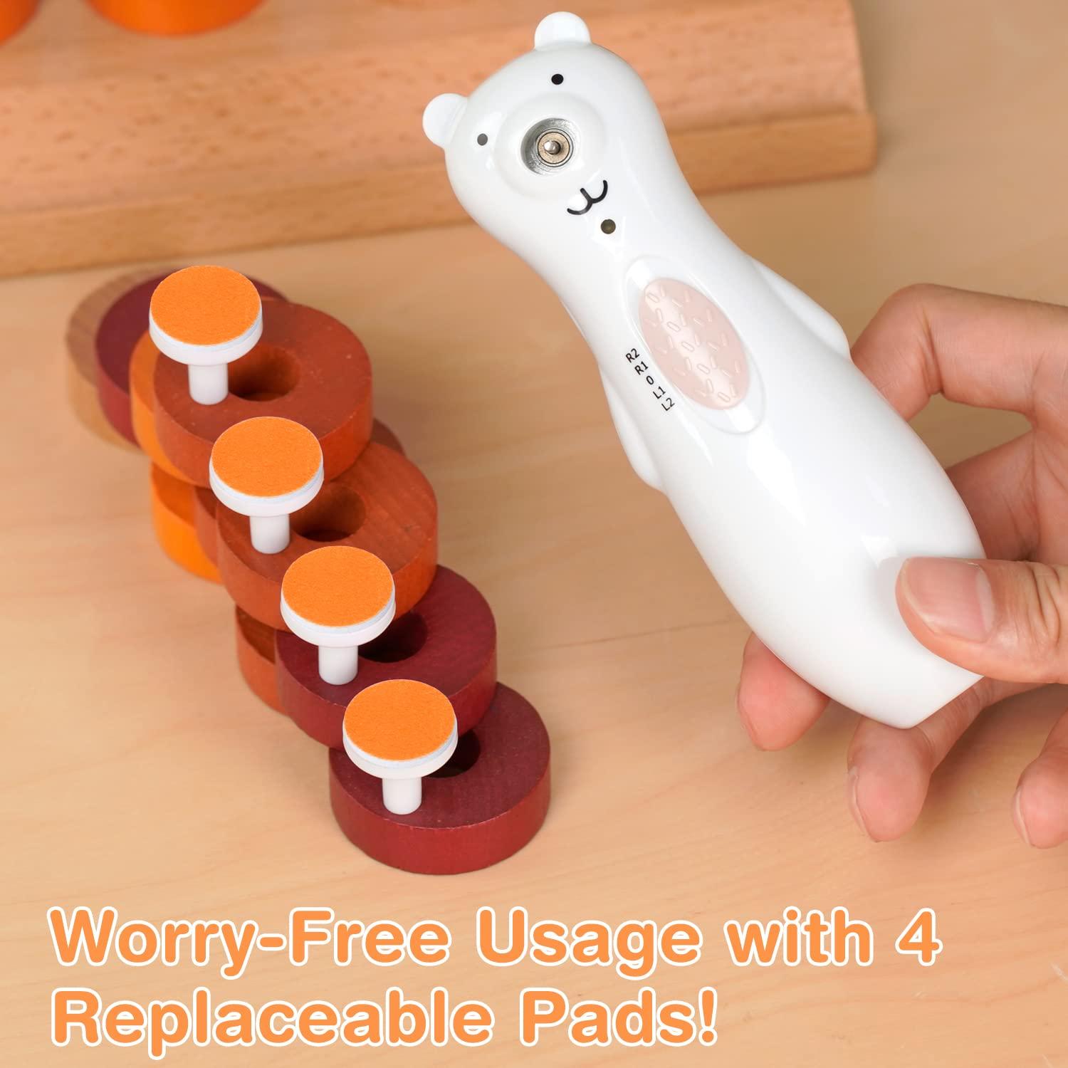 image:imagehaakaa Electric Nail Trimmer Replacement Pads Baby Nail Trimmer Heads for Standard Baby Nail File Suitable for 12Months OrangeOrange
