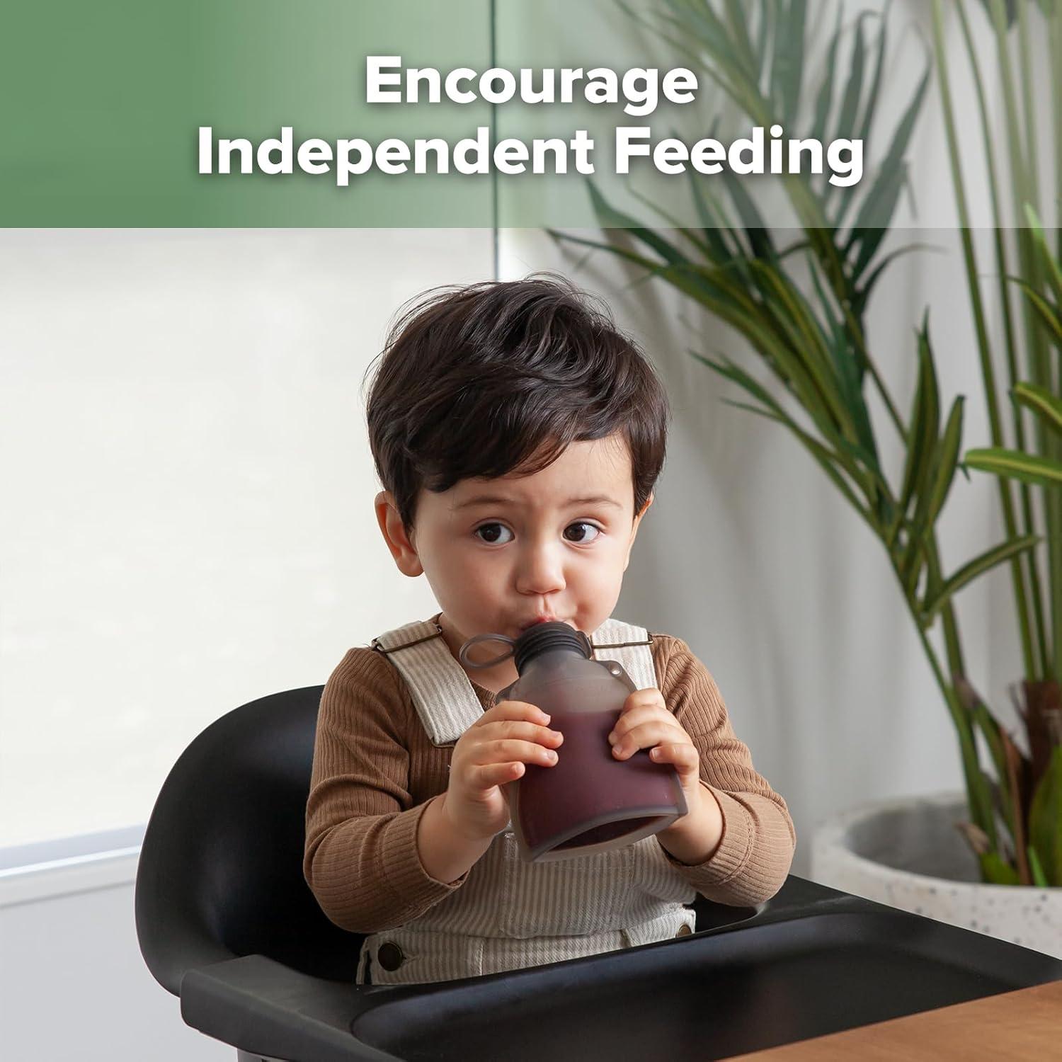 image:imagehaakaa Fill amp Go Yummy Pouch Flower Funnel Combo Pea Green Pouch 2pcs Spring Green FunnelGrey
