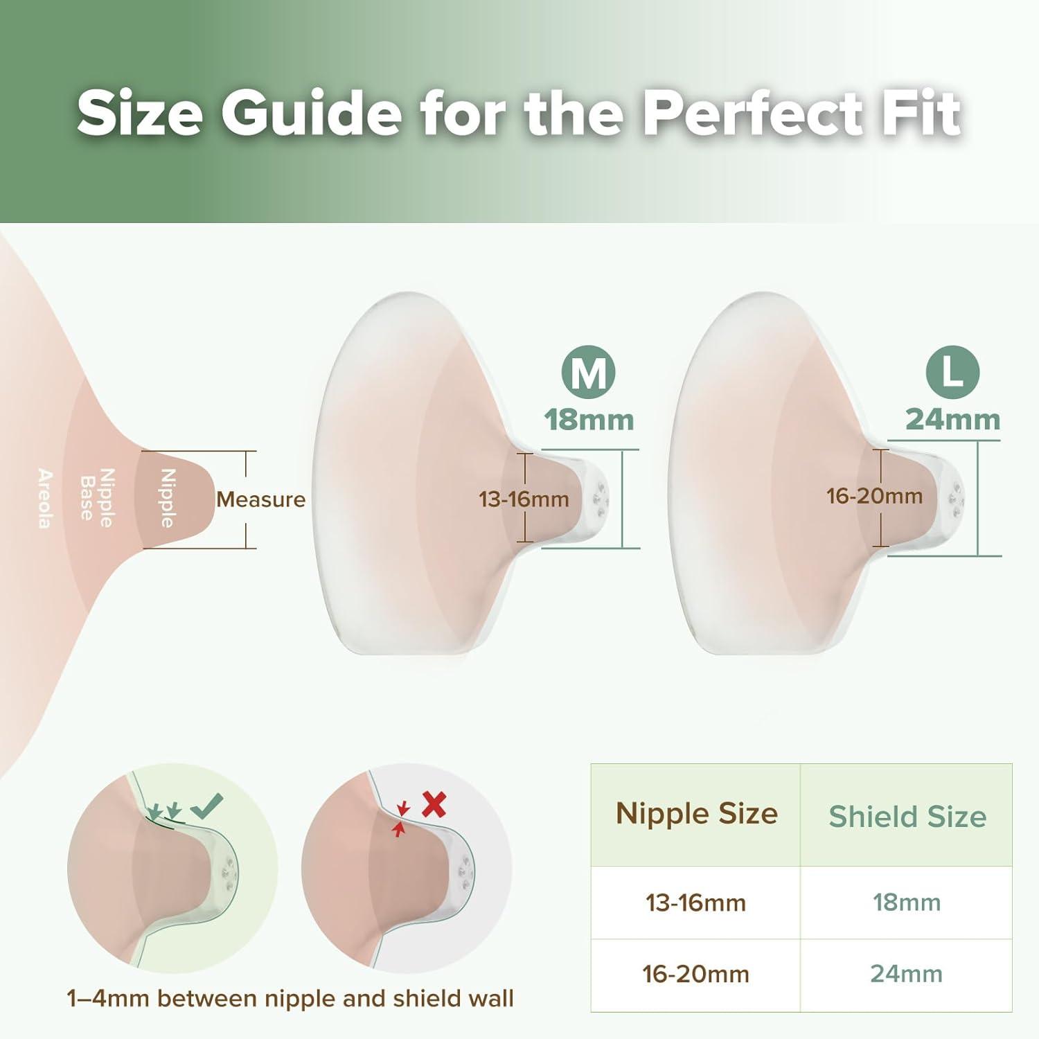 image:imagehaakaa Nippleshield Silicone Nipple Shields for Breastfeeding with Carry Case UltraThin SuperSoft 18mm 2pk18mm