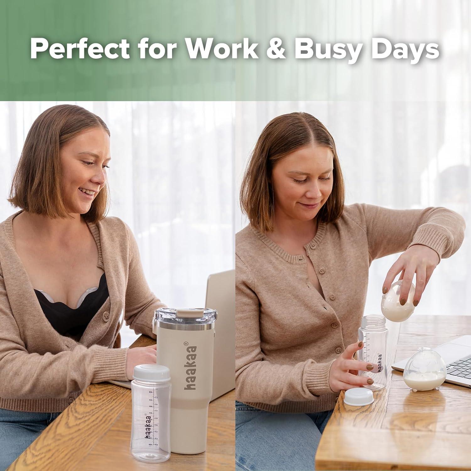 image:imagehaakaa Portable Breastmilk Cooler 30oz900ml Up to 20 Hours of OnThego Cooling Larger Capacity Breast Milk Chiller with a 300ml Inner Breastmilk Storage Bottle amp Leakproof Lid with Straw amp Sip