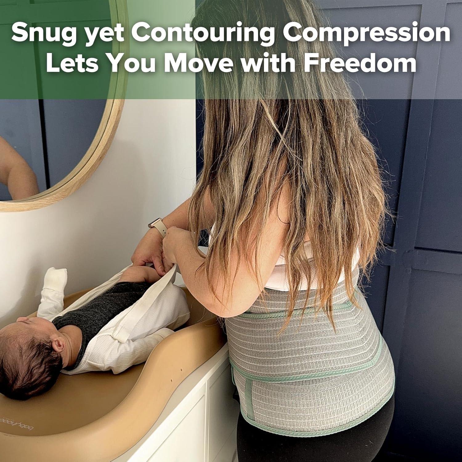 image:imagehaakaa Postpartum Belly Band Support Back amp Abdomen Help Natural Delivery amp C Section RecoveryNatural LatexOne SizeMint