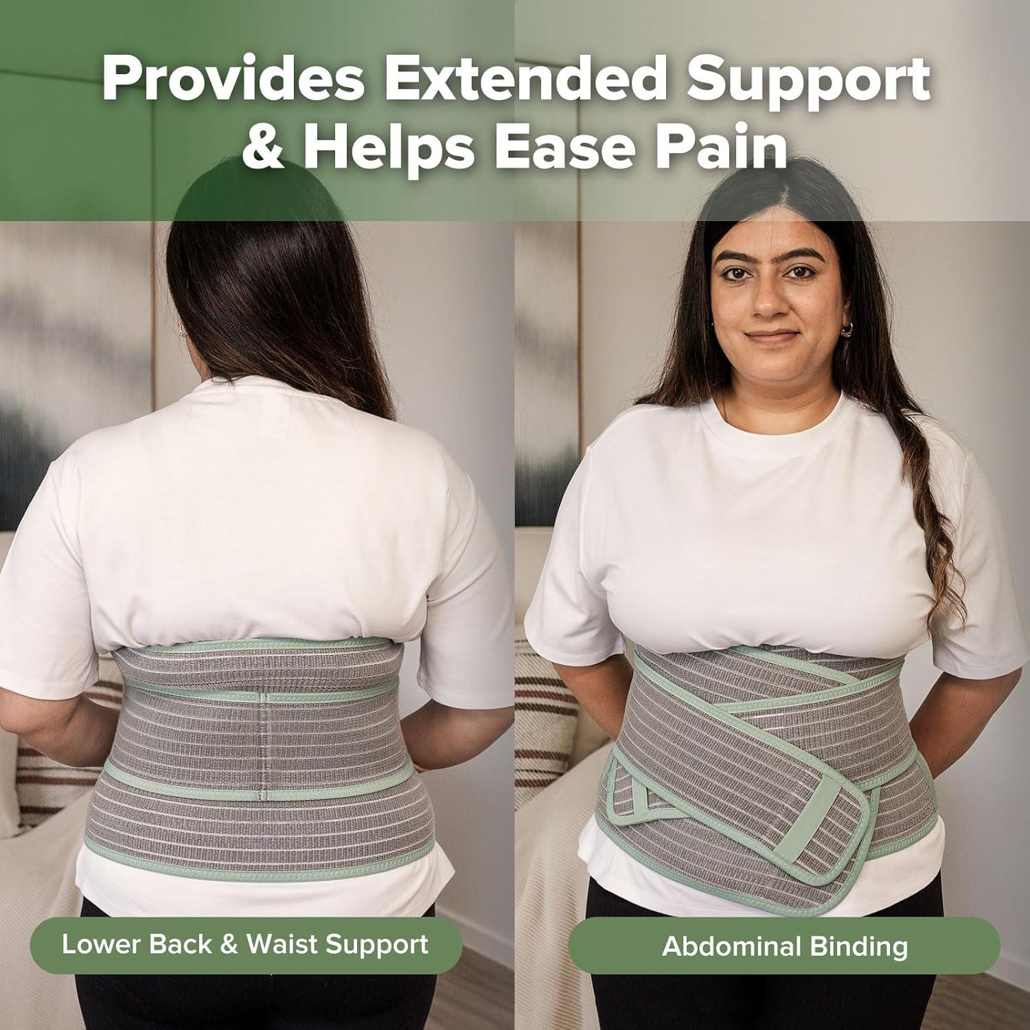 image:imagehaakaa Postpartum Belly Band Support Back amp Abdomen Help Natural Delivery amp C Section RecoveryNatural LatexOne SizeMint