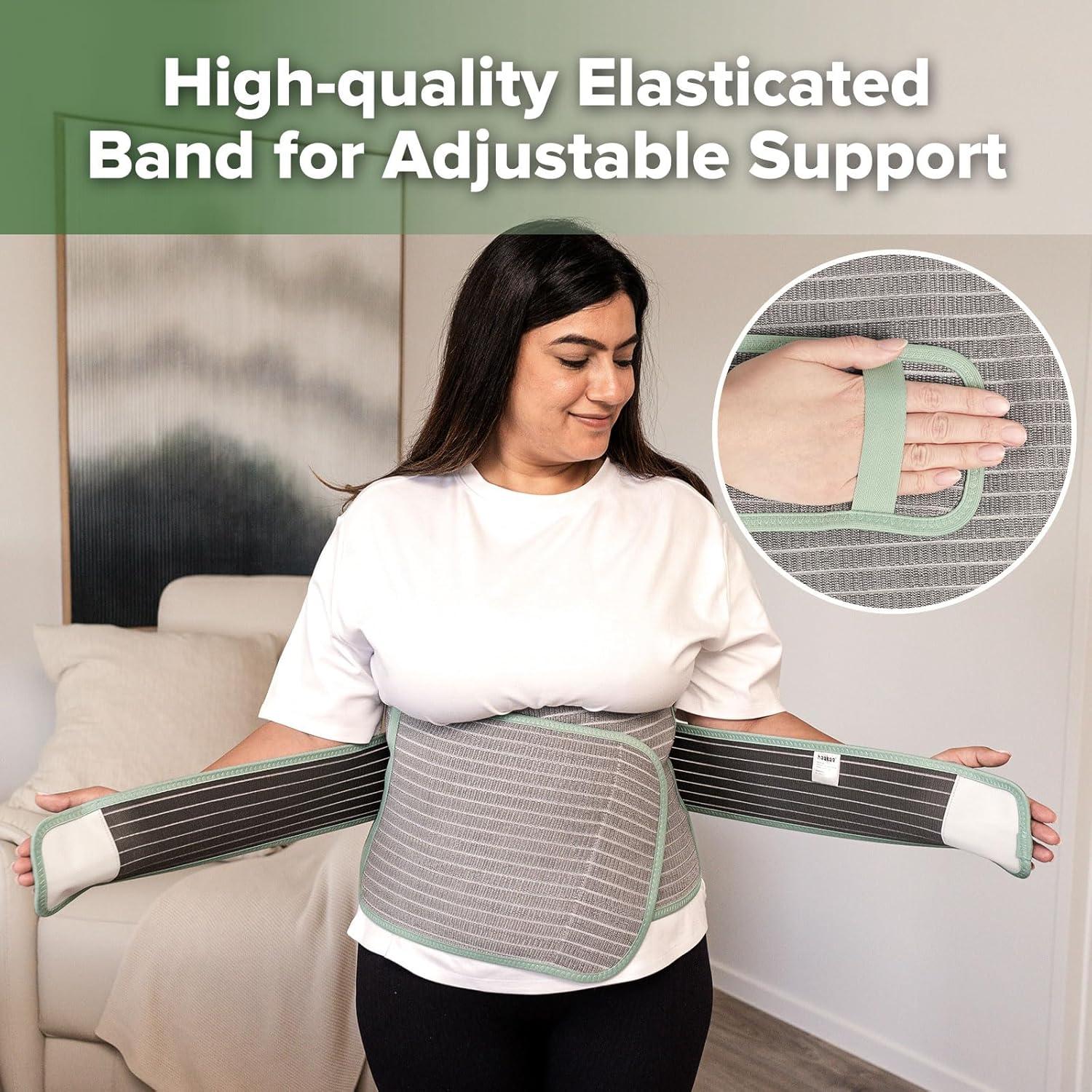 image:imagehaakaa Postpartum Belly Band Support Back amp Abdomen Help Natural Delivery amp C Section RecoveryNatural LatexOne SizeMint