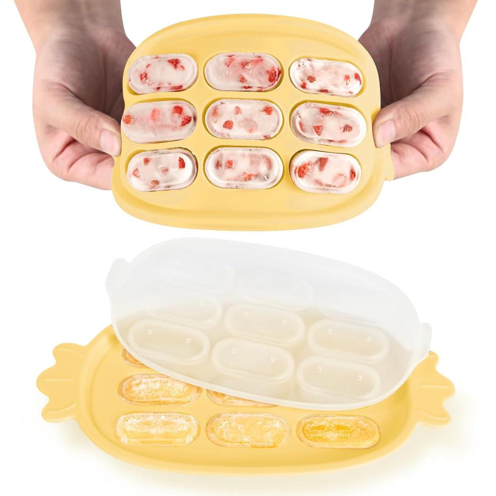 image:imageHaakaa Baby Popsicle Mold  Baby Food Maker amp Breastmilk Teething Freezer Tray  BPA Free SiliconeGreenBanana
