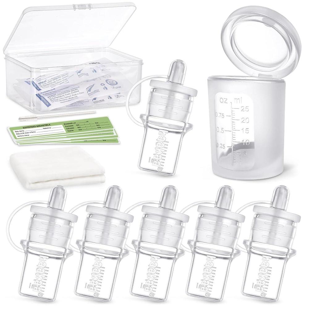 image:imagehaakaa Colostrum Collector Syringes for Breastmilk Collector for Breastfeeding Moms to Collect Store and Feed Colostrum 01oz4ml 2pcs6 Count Pack of 12ml Feeding Cup