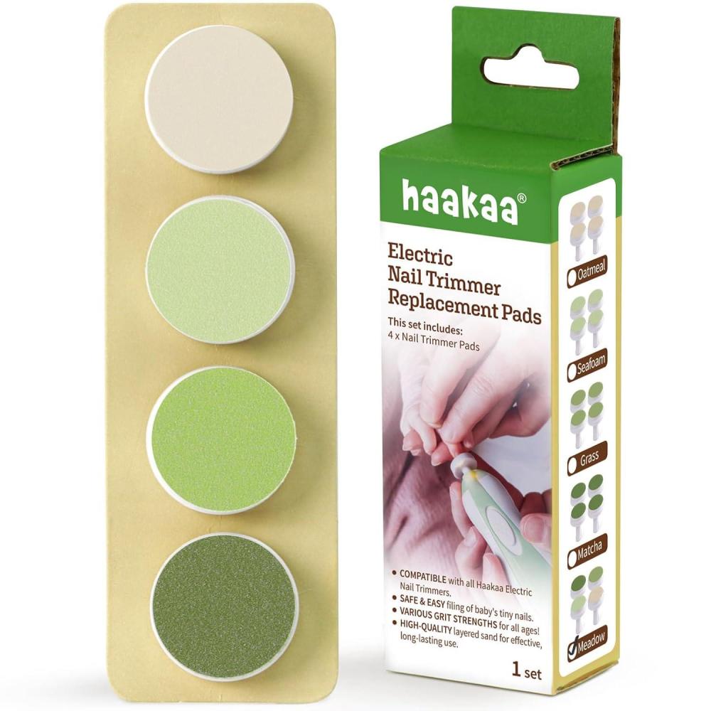 image:imagehaakaa Electric Nail Trimmer Replacement Pads Baby Nail Trimmer Heads for Standard Baby Nail File Suitable for 12Months OrangeMeadow