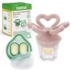 image:imageHaakaa Clover Baby Fruit Feeder Teether amp Mini Freezer Nibble Tray  BPAFree Silicone Breastmilk Popsicle Mold for Baby Teething Relief amp SelfFeeding 4M Pea GreenBlush