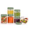 image:imageHaakaa Reusable Glass Baby Food Storage Jars with Silicone Lids  6pc 4 x 4oz  2 x 7oz Premium LabQuality Borosilicate Glass PlasticFree Freezer Microwave amp Ovensafe