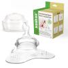 image:imagehaakaa Nipple Shield Orthodontic Teat for Cracked Flat Inverted Nipple and Latch On Difficulties to Help Mums Continue Breastfeeding Triangle Base 1pk