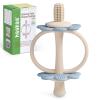 image:imagehaakaa Silicone Baby Teether ToysNippleShaped End for Gum Massage360 Baby Toothbrush Head for SelfBrushing TrainingEasy to Grip  Sky Blue