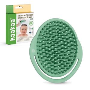 haakaa Baby Cradle Cap Brush – Soft Cradle Cap Comb| Hair Scalp Massager, Soft Bristles for Newborns & Toddlers,Ideal Baby Shower Gifts for Mum – 1pk(Pea Green)