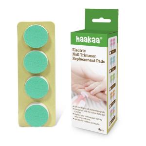haakaa Electric Nail Trimmer Replacement Pads Baby Nail Trimmer Heads for Standard Baby Nail File, Suitable for 12+Months, Orange(Blue)