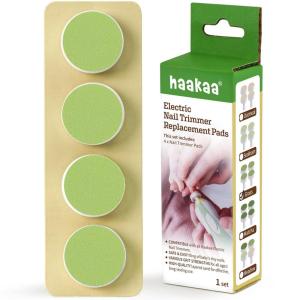 haakaa Electric Nail Trimmer Replacement Pads Baby Nail Trimmer Heads for Standard Baby Nail File, Suitable for 12+Months, Orange(Grass)