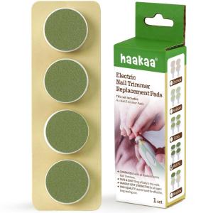 haakaa Electric Nail Trimmer Replacement Pads Baby Nail Trimmer Heads for Standard Baby Nail File, Suitable for 12+Months, Orange(Matcha)