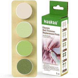 haakaa Electric Nail Trimmer Replacement Pads Baby Nail Trimmer Heads for Standard Baby Nail File, Suitable for 12+Months, Orange(Meadow)
