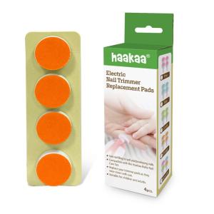 haakaa Electric Nail Trimmer Replacement Pads Baby Nail Trimmer Heads for Standard Baby Nail File, Suitable for 12+Months, Orange(Orange)