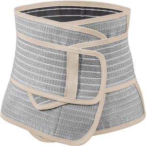 haakaa Postpartum Belly Band, Support Back & Abdomen, Help Natural Delivery & C Section Recovery,Natural Latex,One Size(Almond)