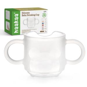 haakaa Silicone Toddler Cups, BPA Free Drop-proof Training Cups for Baby 6 Months+, 5 Ounce(Clear)