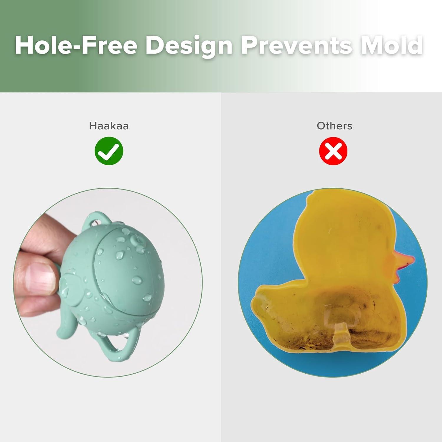 image:imagehaakaa Baby Bath Fishing Toy Set Mold Free Food Grade Silicone Bathtub Fishing Toy for Toddler amp Kids Ages 35 BPAFree Floating Bath Tub Toys for 3 Years