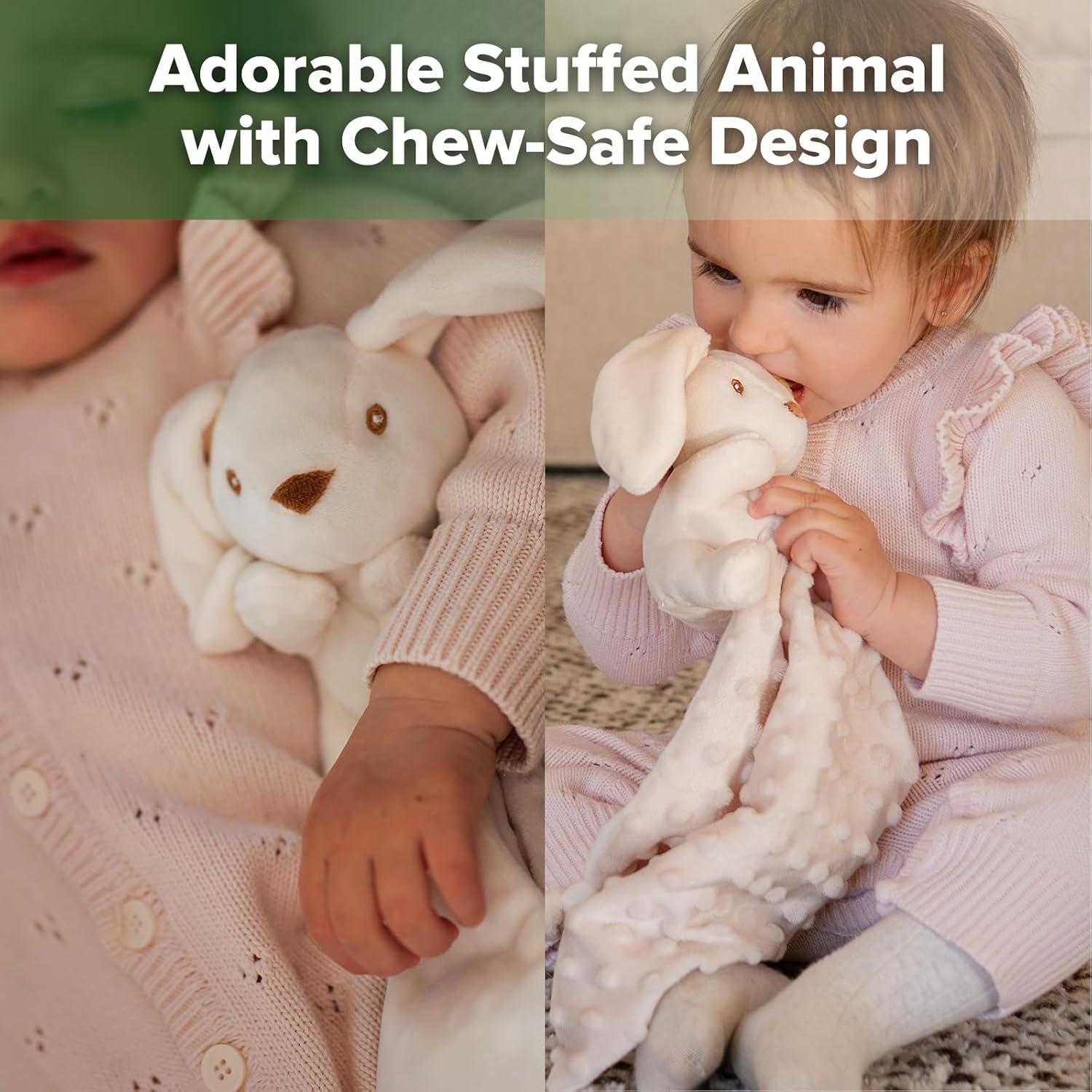 image:imagehaakaa Bunny Baby Security Blanket Ultra Silky SkinFriendly Loveys for Babies Snuggle Soft Baby Toy Stuffed Animals Essentials for Newborn Boys and GirlsBunny