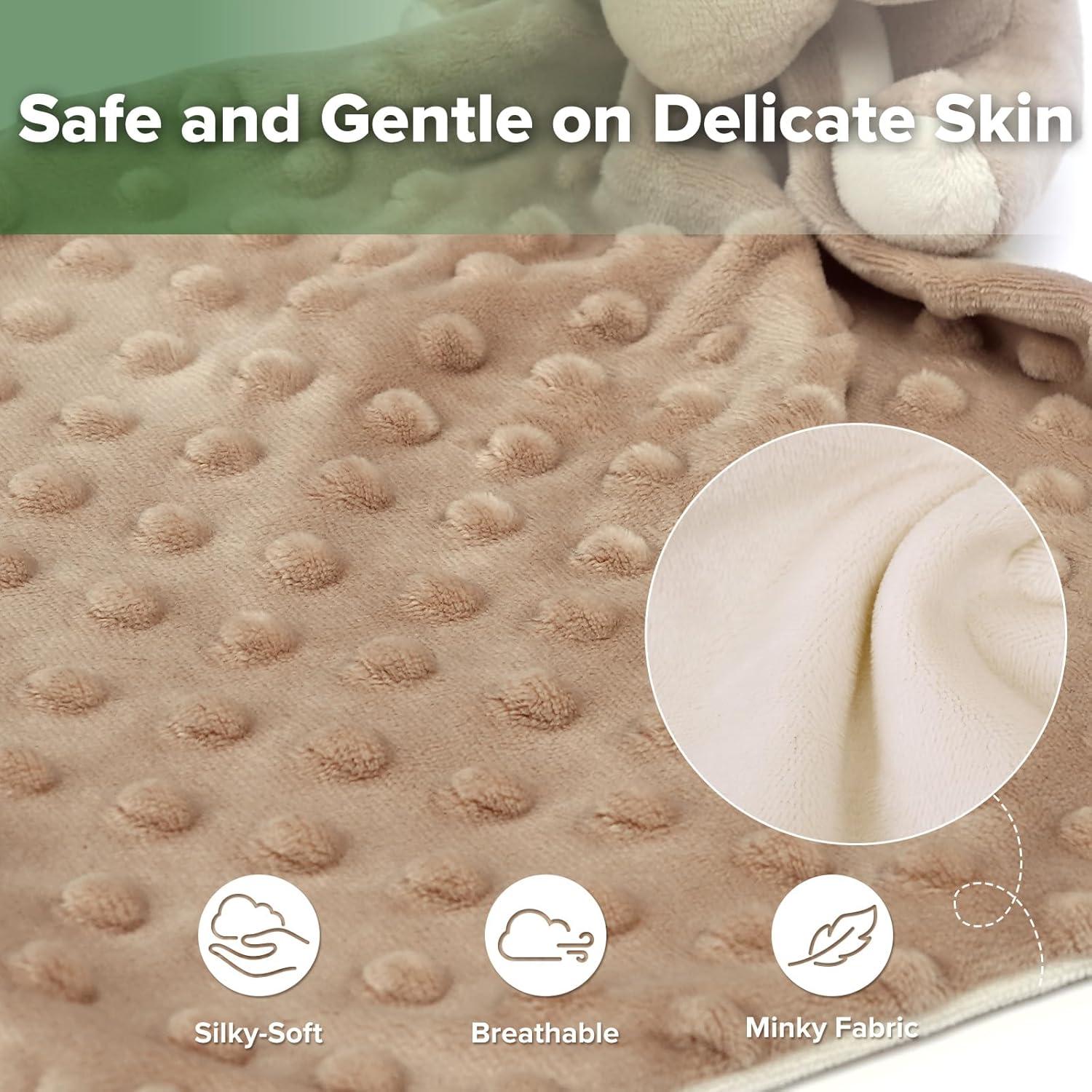 image:imagehaakaa Bunny Baby Security Blanket Ultra Silky SkinFriendly Loveys for Babies Snuggle Soft Baby Toy Stuffed Animals Essentials for Newborn Boys and GirlsSquirrel