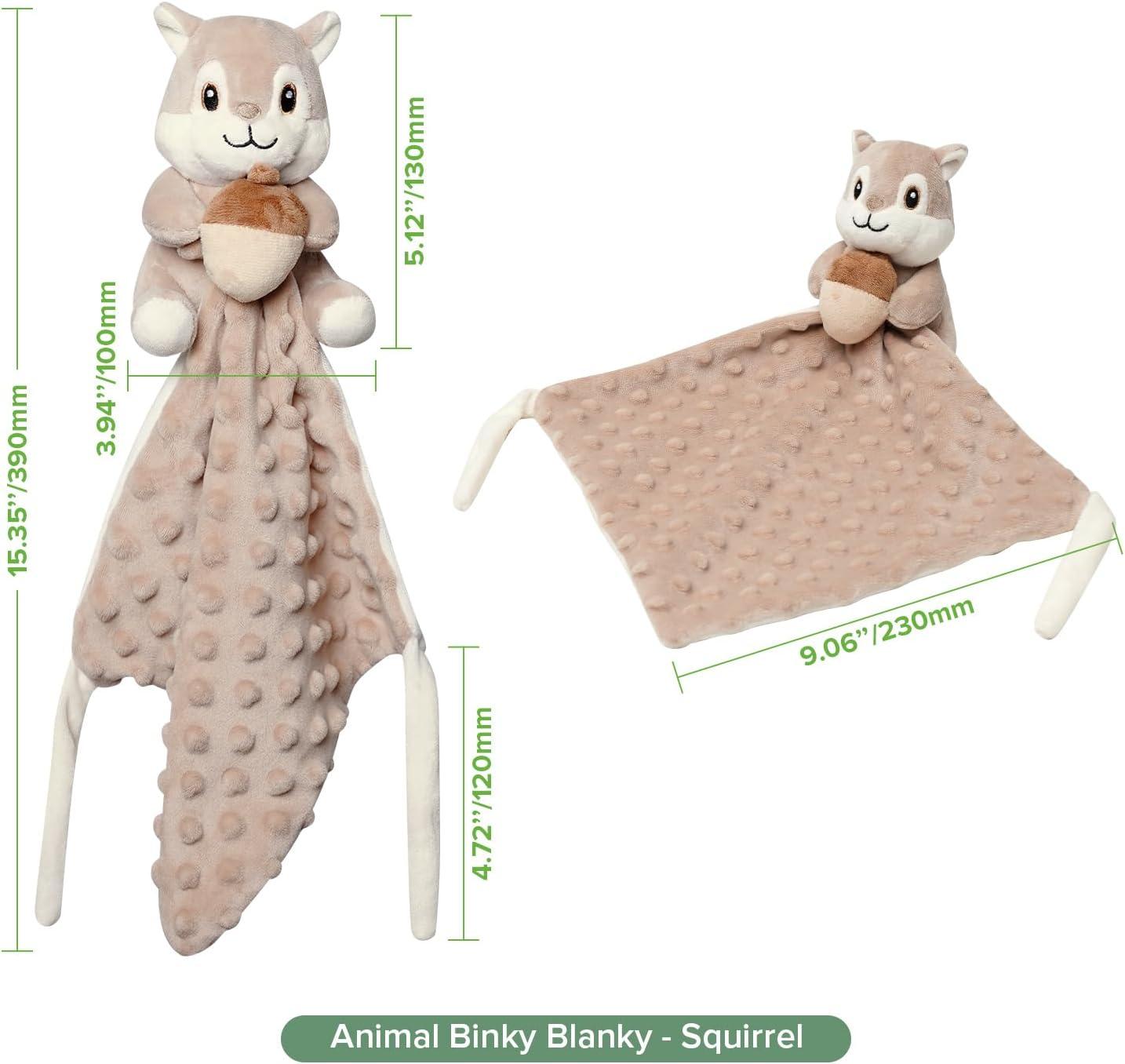 image:imagehaakaa Bunny Baby Security Blanket Ultra Silky SkinFriendly Loveys for Babies Snuggle Soft Baby Toy Stuffed Animals Essentials for Newborn Boys and GirlsSquirrel