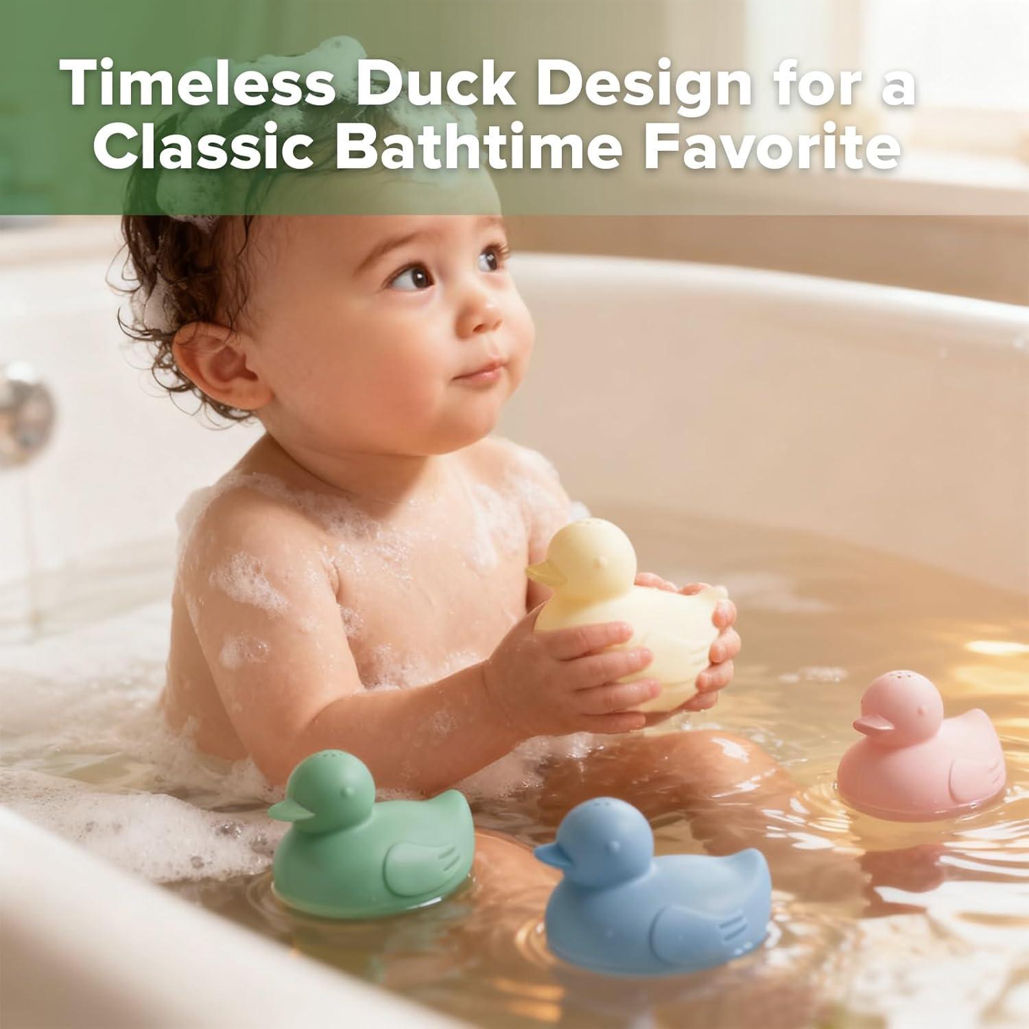 image:imagehaakaa Ocean Squirter Baby Bath Toy Mold Free Food Grade Silicone Bathtub Squirt Toys for Toddler 13 BPAFree Squeeze Floating Bath Tub Toys for Babies amp Infant 612 MonthsDinky Ducks