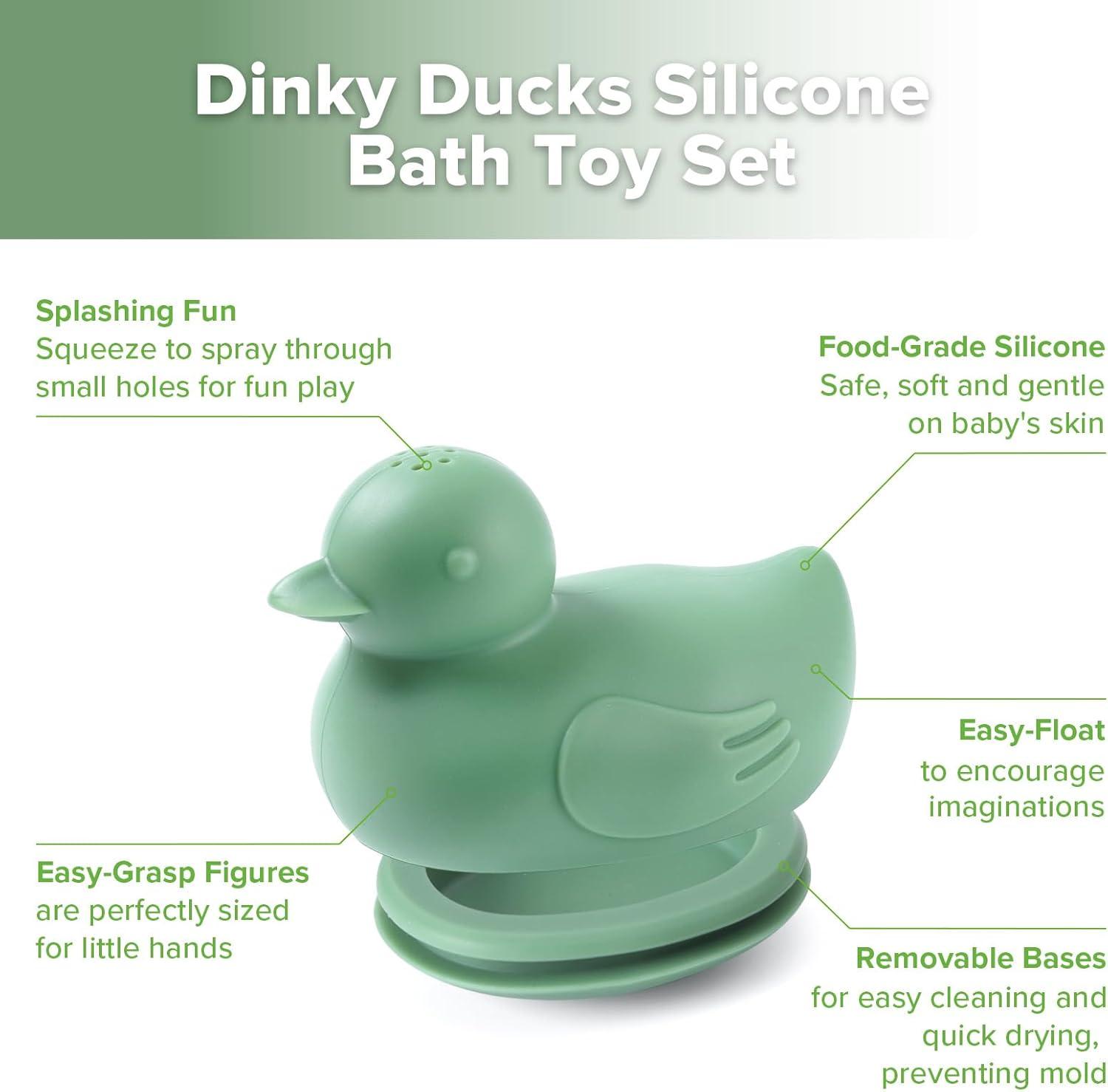 image:imagehaakaa Ocean Squirter Baby Bath Toy Mold Free Food Grade Silicone Bathtub Squirt Toys for Toddler 13 BPAFree Squeeze Floating Bath Tub Toys for Babies amp Infant 612 MonthsDinky Ducks