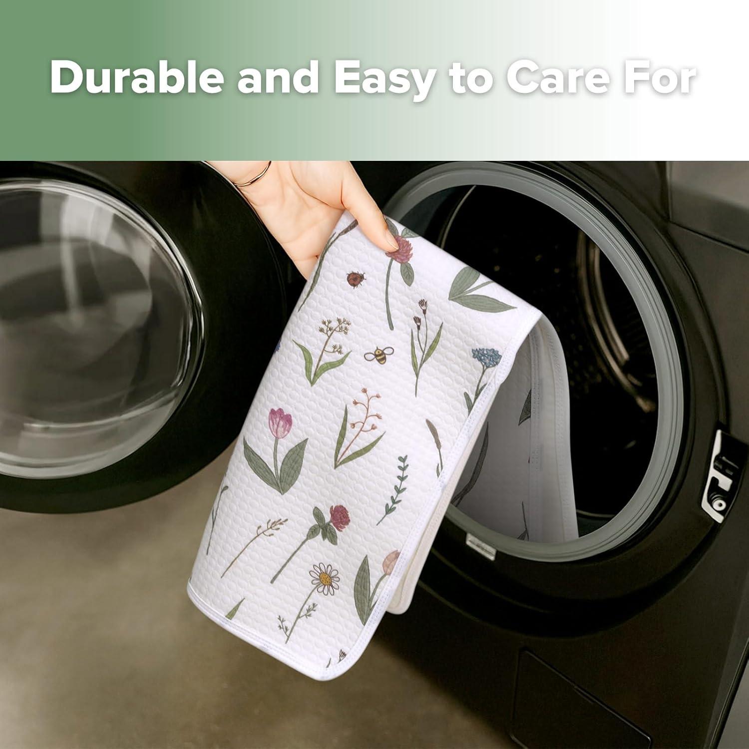 image:imagehaakaa Waterproof Changing Pad Liners 100 Cotton Soft amp Breathable 2pcs 13 x 275 Garden FlowCheckered DaysHoney BlossomVintage Garden