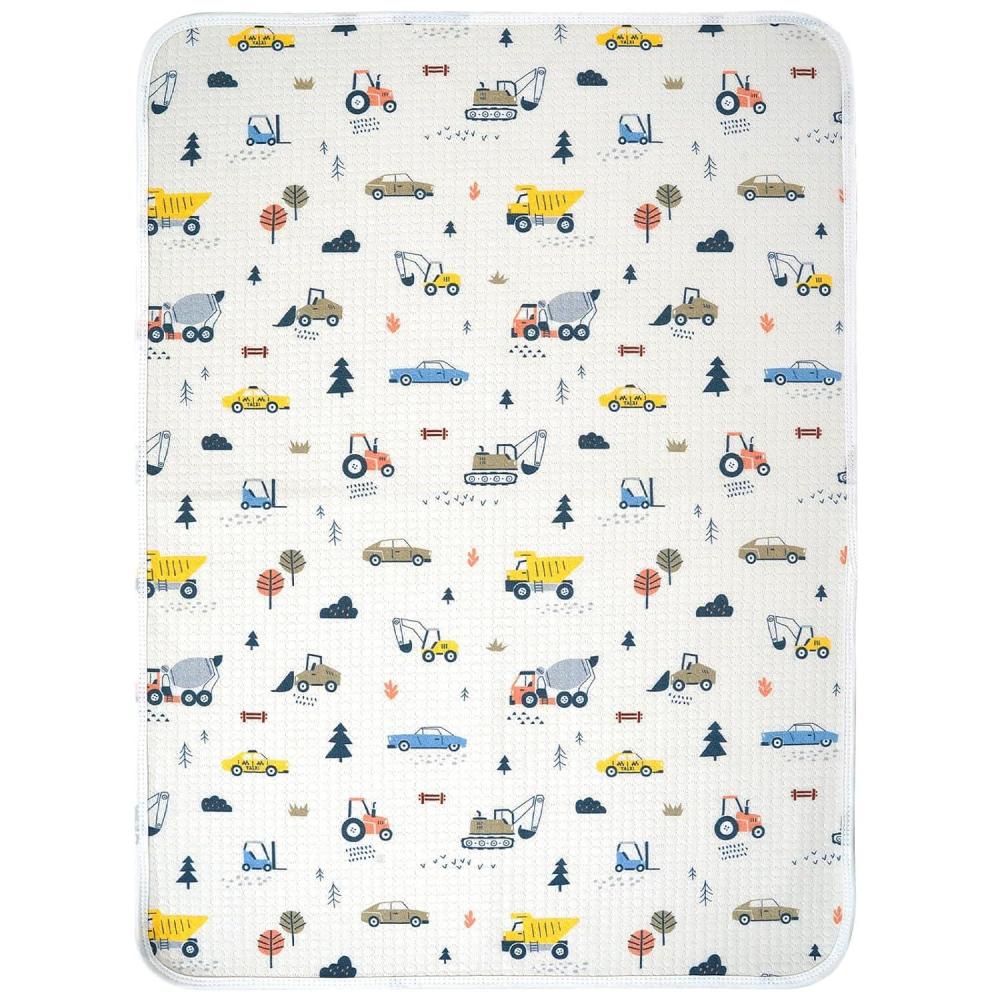 image:imagehaakaa Waterproof Changing Pad Liners 100 Cotton Soft amp Breathable 1pc 195 x 275 Dino LandConstruction Crew