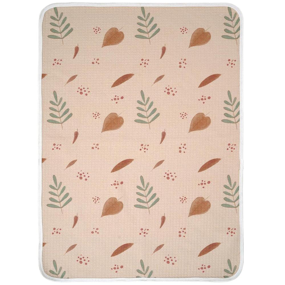 image:imagehaakaa Waterproof Changing Pad Liners 100 Cotton Soft amp Breathable 1pc 195 x 275 Dino LandLove Leaves