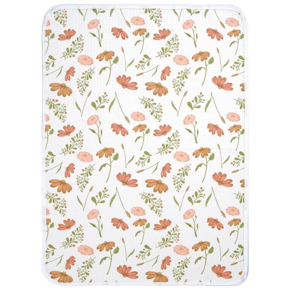 image:imagehaakaa Waterproof Changing Pad Liners 100 Cotton Soft amp Breathable 1pc 195 x 275 Dino LandVelvet Bloom