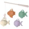 image:imagehaakaa Baby Bath Fishing Toy Set Mold Free Food Grade Silicone Bathtub Fishing Toy for Toddler amp Kids Ages 35 BPAFree Floating Bath Tub Toys for 3 Years