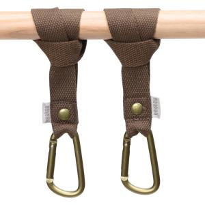 haakaa Baby Stroller Hooks for Bags丨Universal Stroller Clips and Hooks, Non-Slip with One-Hand Opening, Multipurpose Stroller Straps for Diaper Bags, Backpacks, Bikes & Shopping Carts – Black, 2 Pack(Brown)