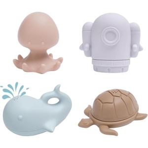 haakaa Ocean Squirter Baby Bath Toy- Mold Free Food Grade Silicone Bathtub Squirt Toys for Toddler 1-3, BPA-Free Squeeze Floating Bath Tub Toys for Babies & Infant 6-12 Months(Ocean Explorer)