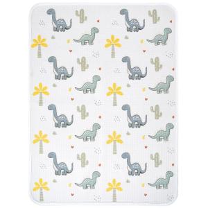 haakaa Waterproof Changing Pad Liners, 100% Cotton, Soft & Breathable (1pc, 19.5″ x 27.5″ Dino Land)(Dino Land)