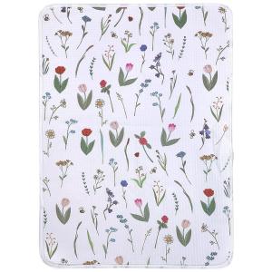 haakaa Waterproof Changing Pad Liners, 100% Cotton, Soft & Breathable (1pc, 19.5″ x 27.5″ Dino Land)(Honey Blossom)