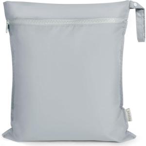 haakaa Waterproof Wet Bags for Baby Wet Dry Bags for Cloth Diaper, Swimsuit & Travel, 2pcs, Grass(Grey)
