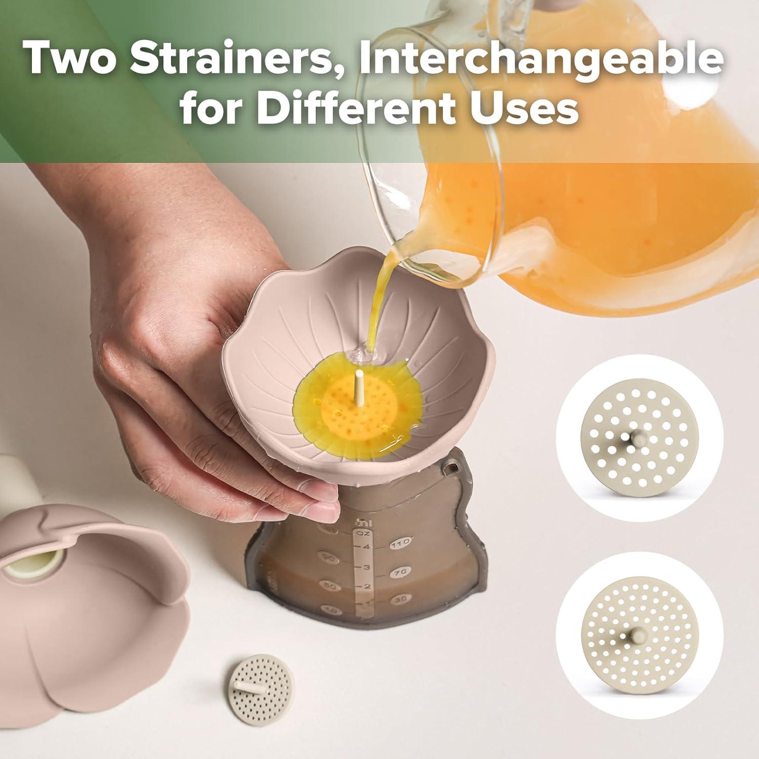 image:imageHaakaa Silicone Flower Funnel Set DualSize Silicone Funnels for Kitchen Use Small Funnels for Filling Bottles Compatible with Haakaa PouchesBlush
