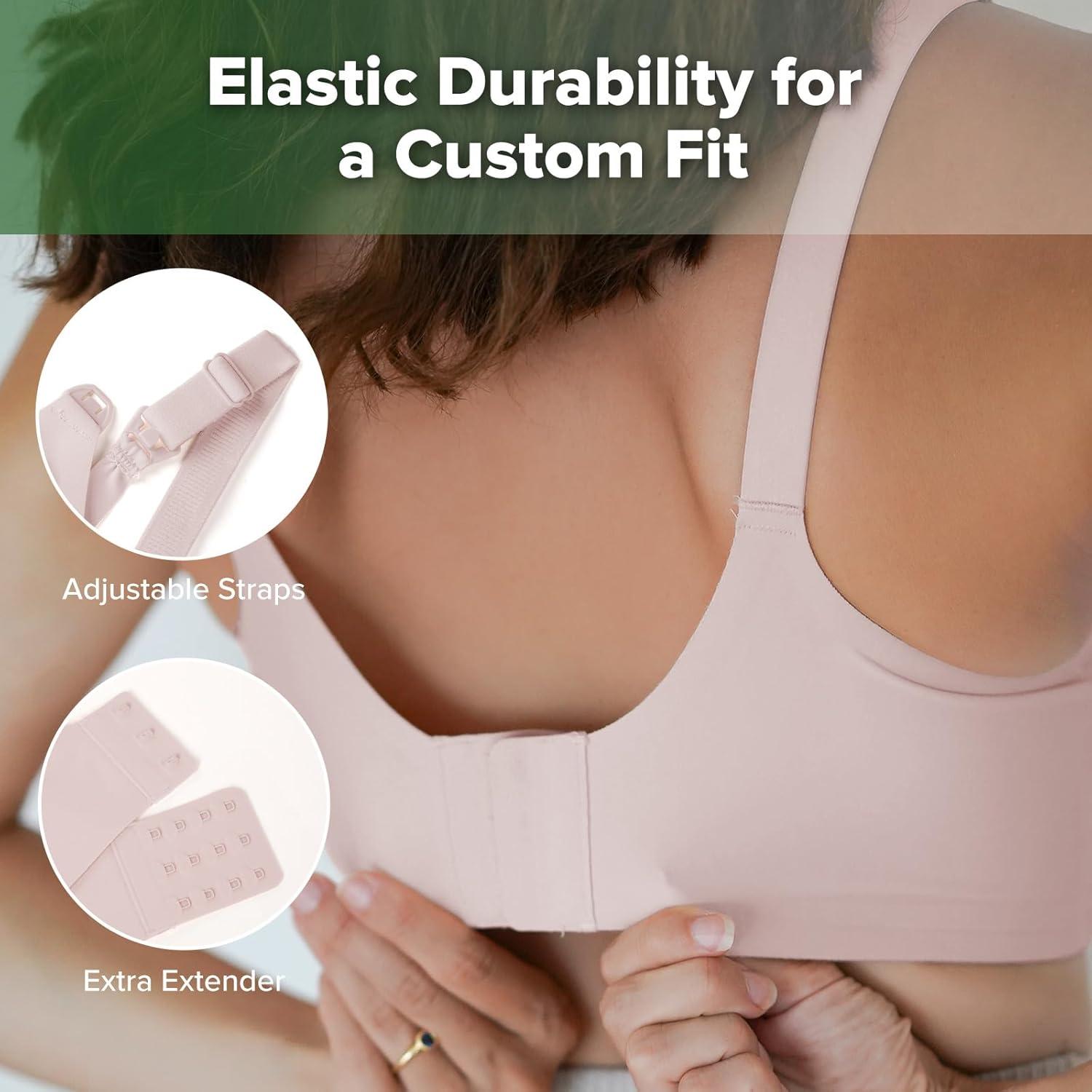 image:imagehaakaa Nursing Bras for Breastfeeding Ultra Comfort Jelly Strip Supportive Maternity Bras Wireless Pregnancy BrasBlush