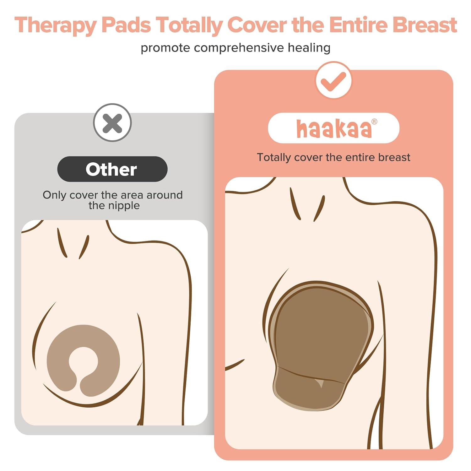 image:imageHaakaa Breast Therapy Packs Breast Ice Packs Breast Heating Pad Breastfeeding Essentials Improve Milk Flow Reduces Pain Relieve Blockages amp Mastitis 2pk Grey