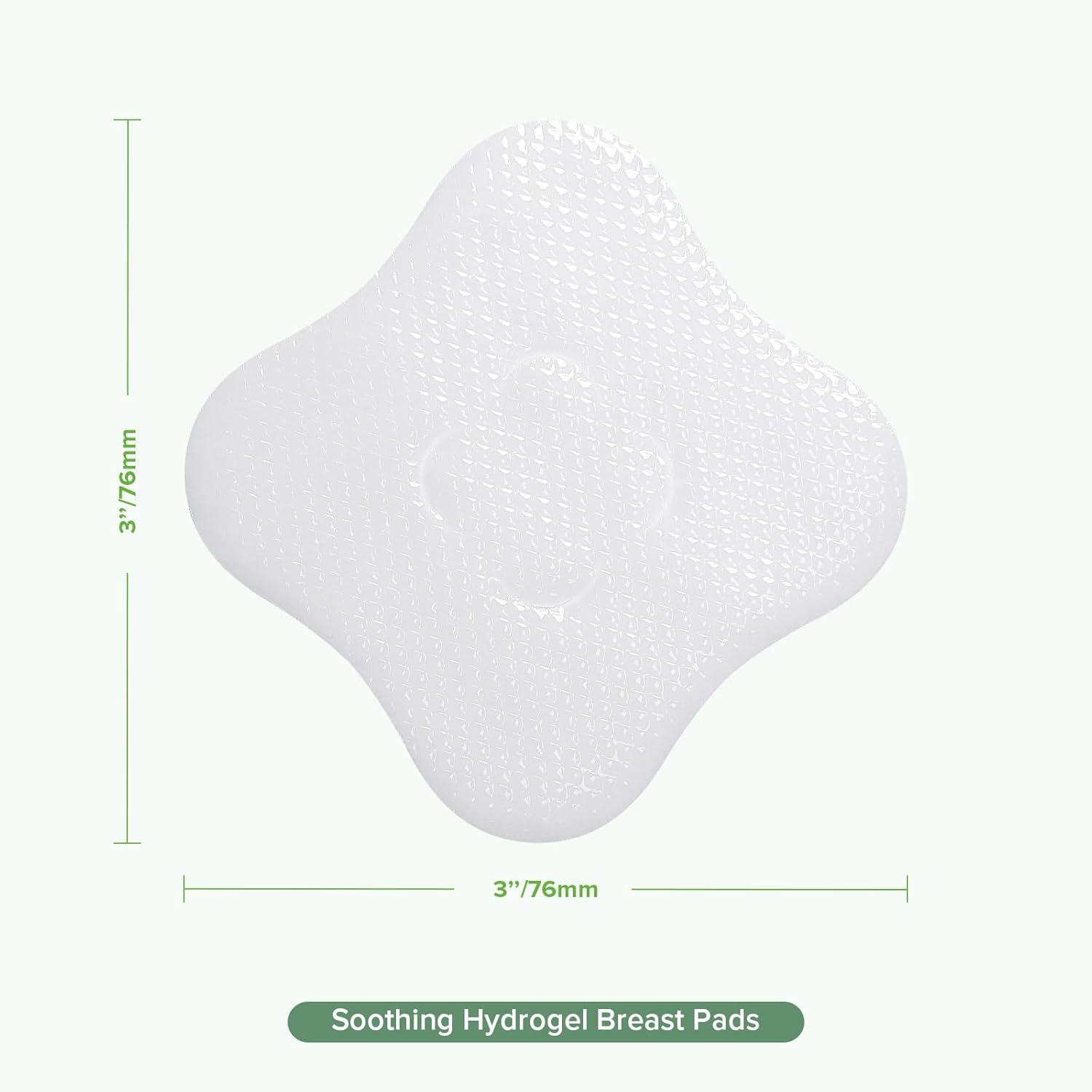 image:imagehaakaa Hydrogel Pads with Lanolin Instant Pain Relief for Cracked or Sore Nipples from Breastfeeding and Pumping Cooling Moisture Supports Natural Healing 8 PCSOne Size