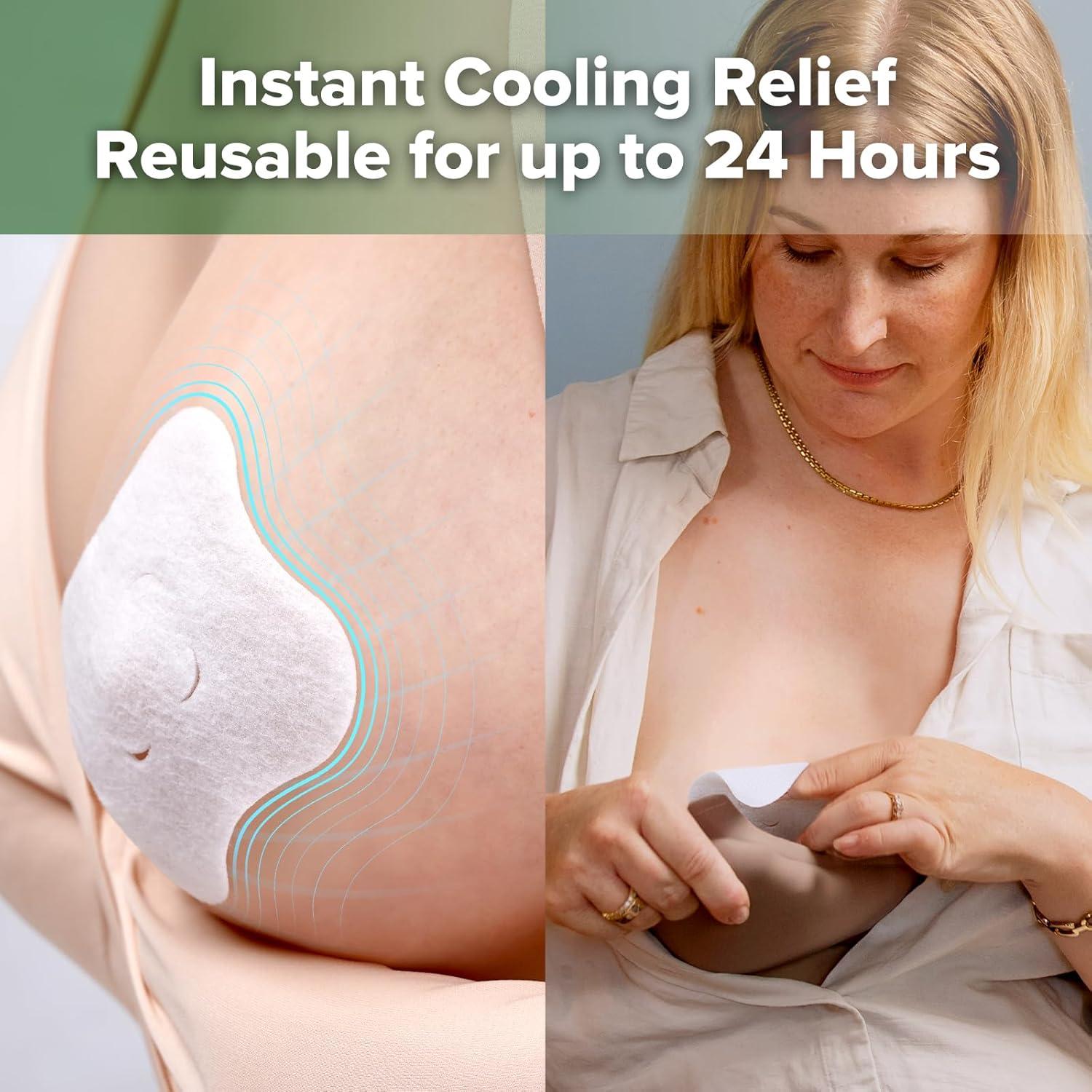 image:imagehaakaa Hydrogel Pads with Lanolin Instant Pain Relief for Cracked or Sore Nipples from Breastfeeding and Pumping Cooling Moisture Supports Natural Healing 8 PCSOne Size