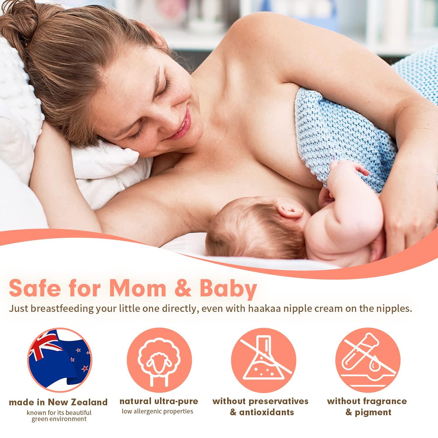 image:imagehaakaa Lanolin Nipple Cream 176 oz Nipple Butter Breastfeeding Cream Soothing Protection Safe for Nursing Mom and Baby Made in New Zealand