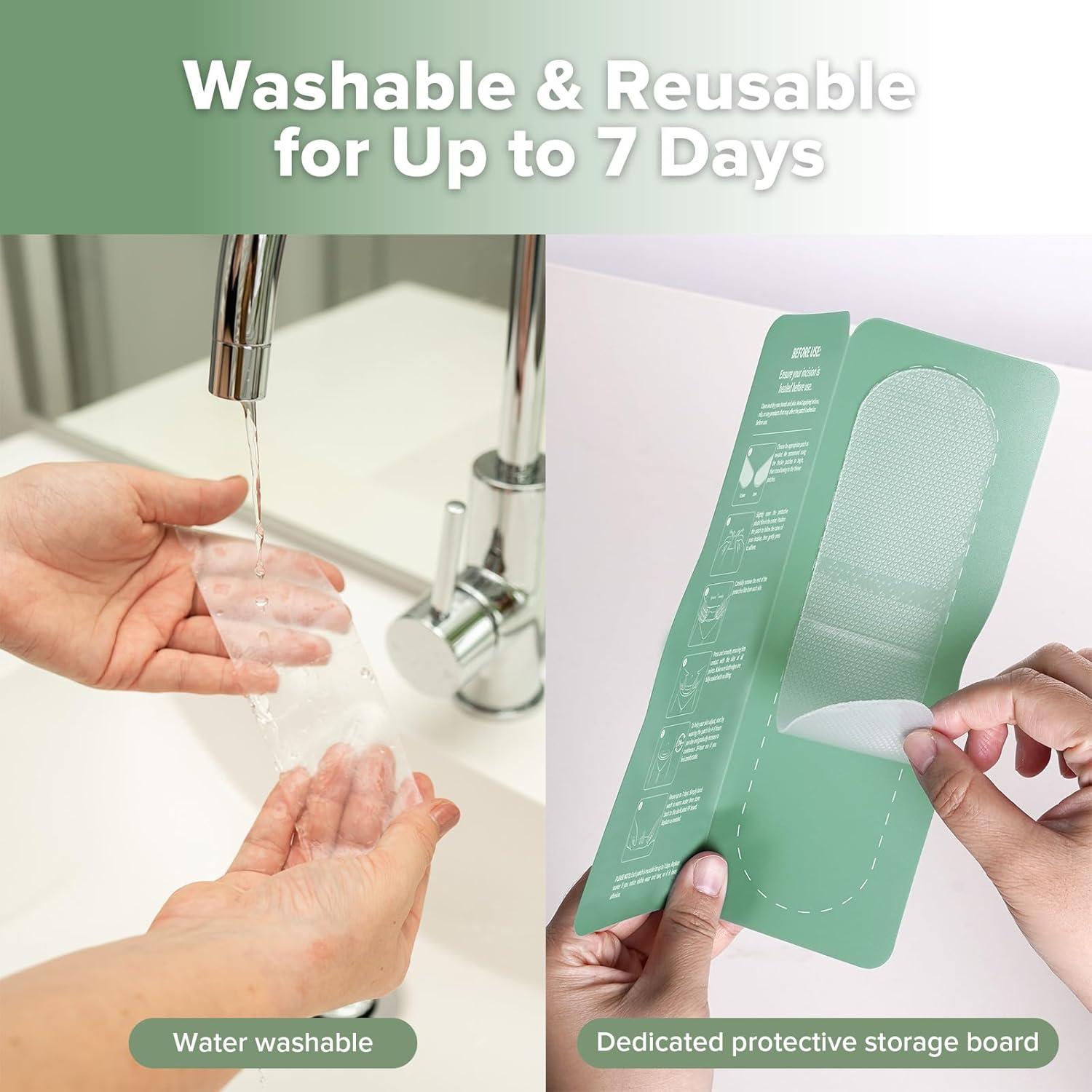 image:imagehaakaa C Section Scar Silicone Strips Silicone Scar Sheets for CSection and Keloid Scars Reusable MedicalGrade Silicone Scar Patches Includes Storage Board Two Thickness 05mm3 1mm3