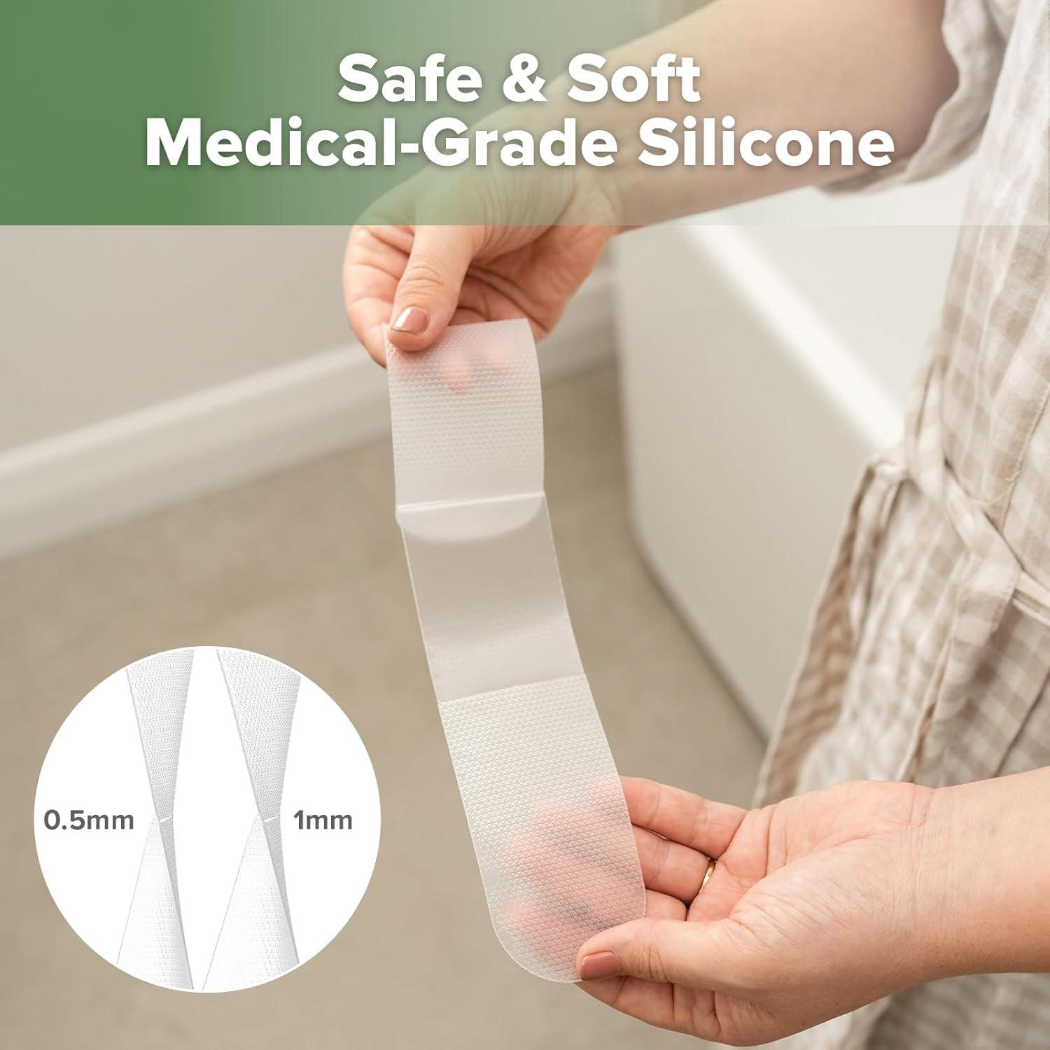 image:imagehaakaa C Section Scar Silicone Strips Silicone Scar Sheets for CSection and Keloid Scars Reusable MedicalGrade Silicone Scar Patches Includes Storage Board Two Thickness 05mm3 1mm3