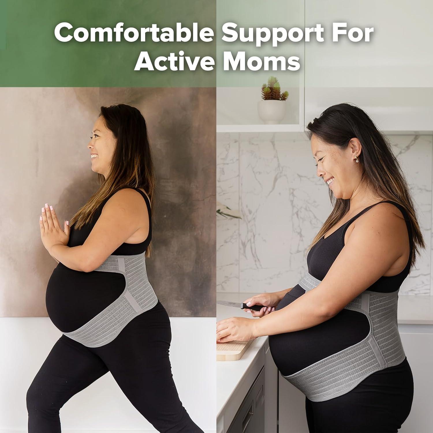 image:imagehaakaa Pregnancy Belly Band OnePiece Maternity Belt for Pregnant Women Breathable Belly Support Band for Back amp Pelvic Pain Relief Easy to Wear for Everyday Comfort MLarge