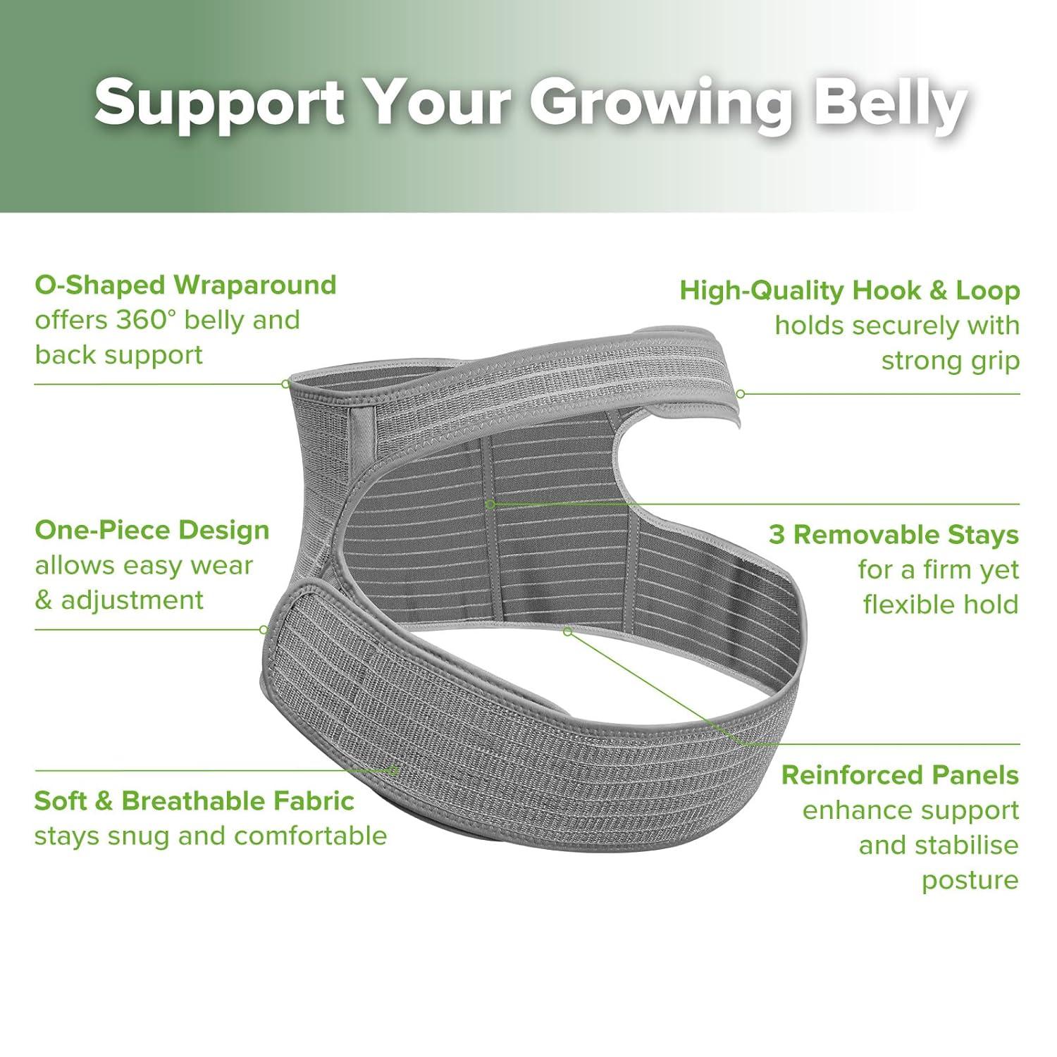 image:imagehaakaa Pregnancy Belly Band OnePiece Maternity Belt for Pregnant Women Breathable Belly Support Band for Back amp Pelvic Pain Relief Easy to Wear for Everyday Comfort MLarge