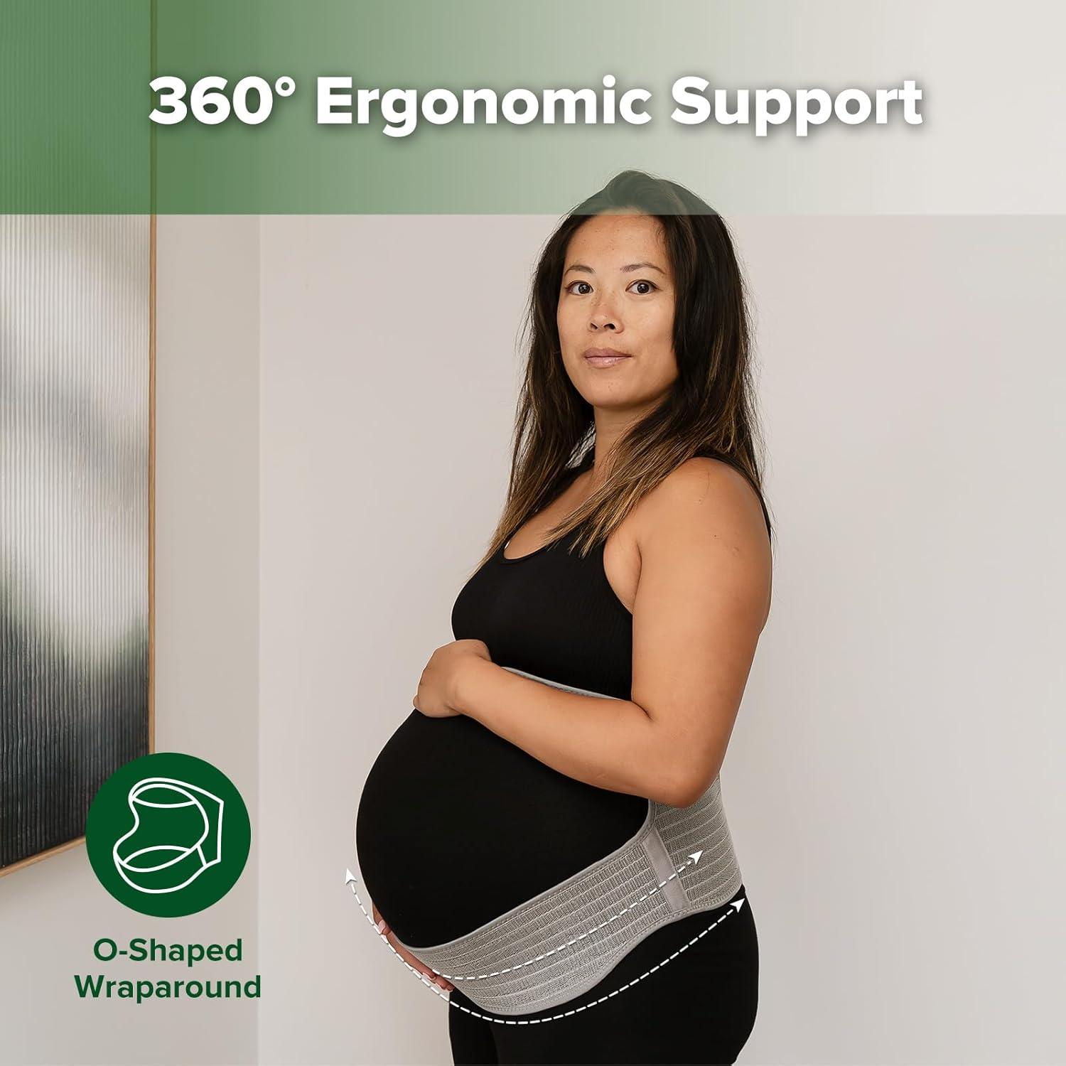 image:imagehaakaa Pregnancy Belly Band OnePiece Maternity Belt for Pregnant Women Breathable Belly Support Band for Back amp Pelvic Pain Relief Easy to Wear for Everyday Comfort MLarge